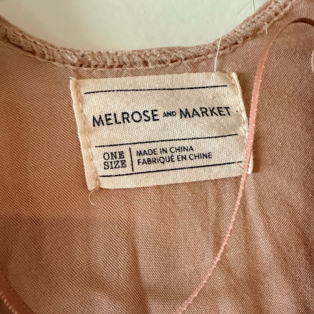 Melrose and Market Blush Pink Lace Trim Kimono One Size - Picture 4 of 6